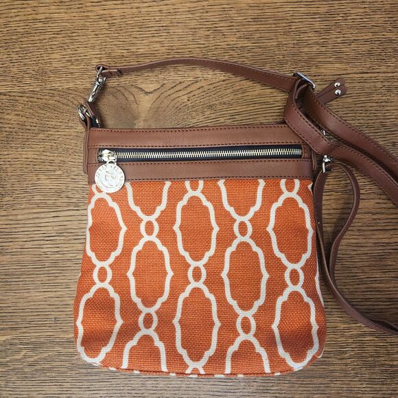 Spartina 449 Crossbody Bag Linen and Leather Sallie Ann Daufuskie - Picture 10 of 10